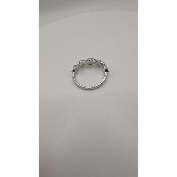 Sterling Silver Twisted Leaf Design Ring Size 9 - Picture 7 of 7